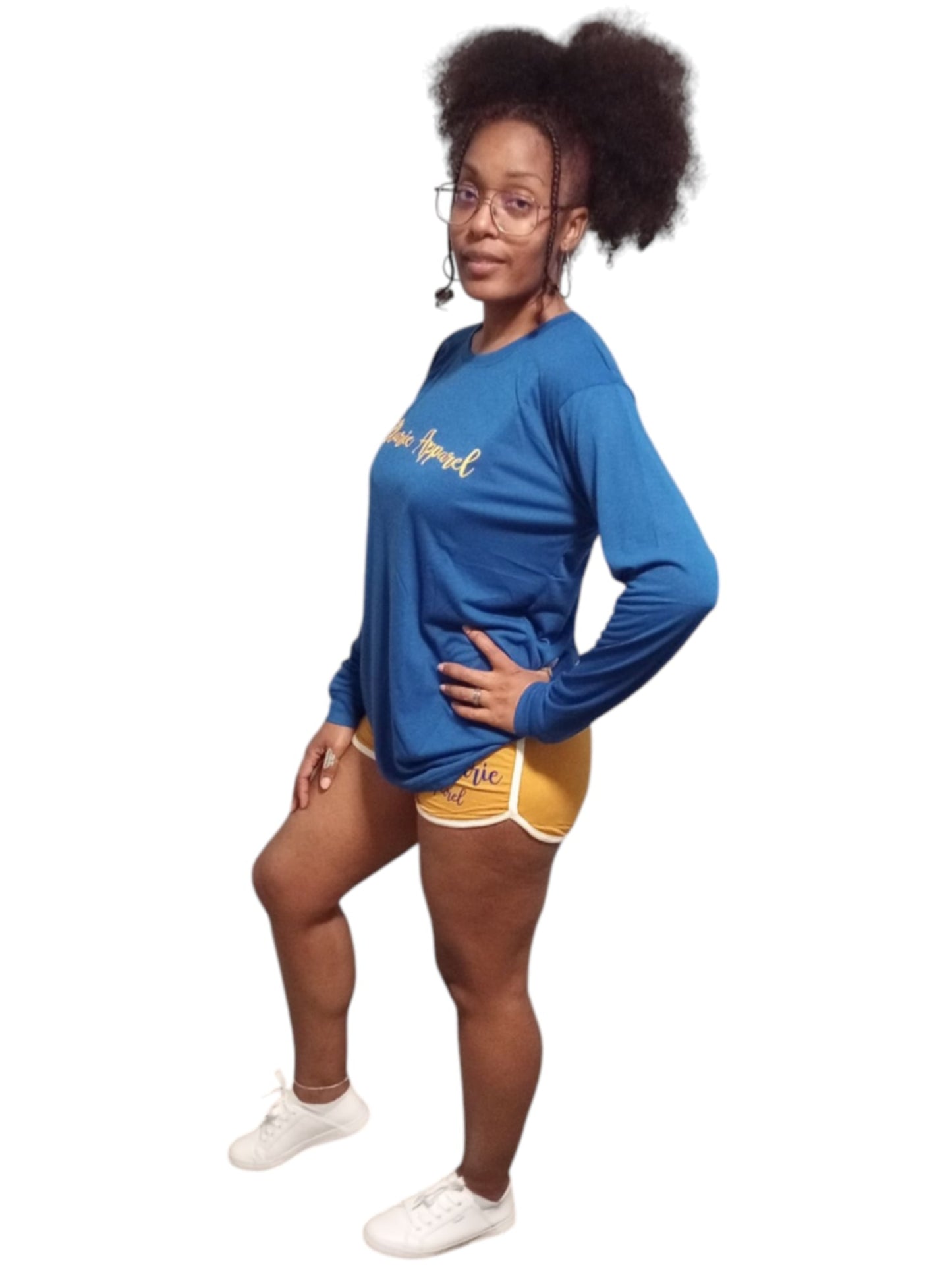 RELLZY 2PC CROP TOP AND JEAN SHORT SET