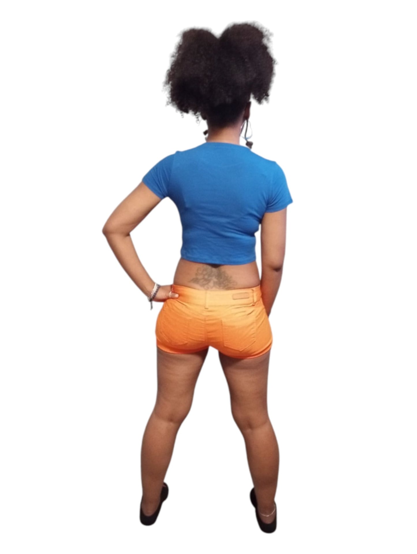 RELLZY 2PC CROP TOP AND JEAN SHORT SET
