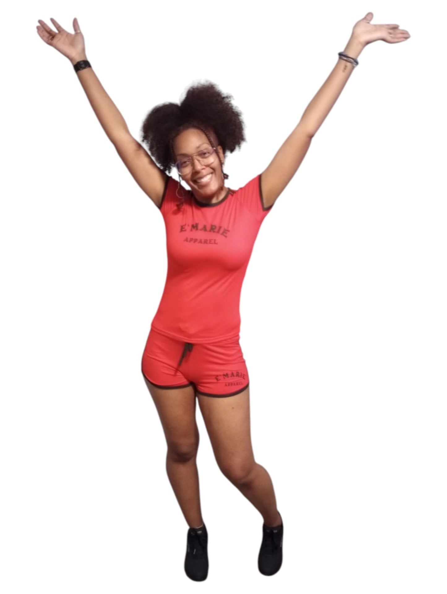 E'MARIE APPAREL 2PC BOOTY SHORTS SET