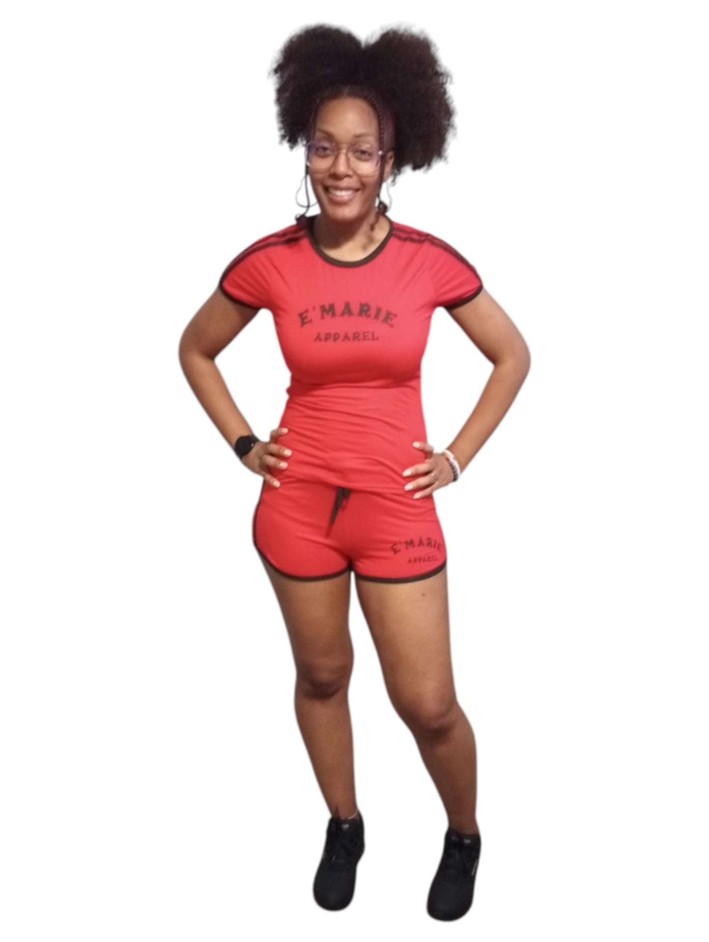 E'MARIE APPAREL 2PC BOOTY SHORTS SET