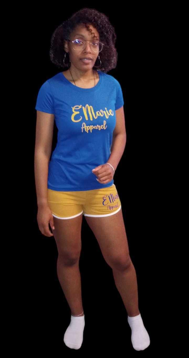 E'Marie Apparel 2pc T-Shirt & Booty Shorts