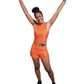 E'MARIE SLEEVELSS CROP TOP SHORT SET