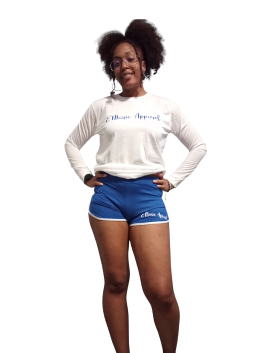 EMARIE APPAREL 2PC LONG SLEEVE W/ BOOTY SHORTS SET